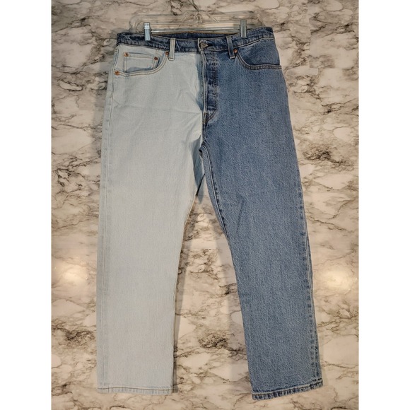 Levi's Other - Levis 501 Mens Colorblock Crop Jeans Sz W32-L26 Style 362000214 Waterless